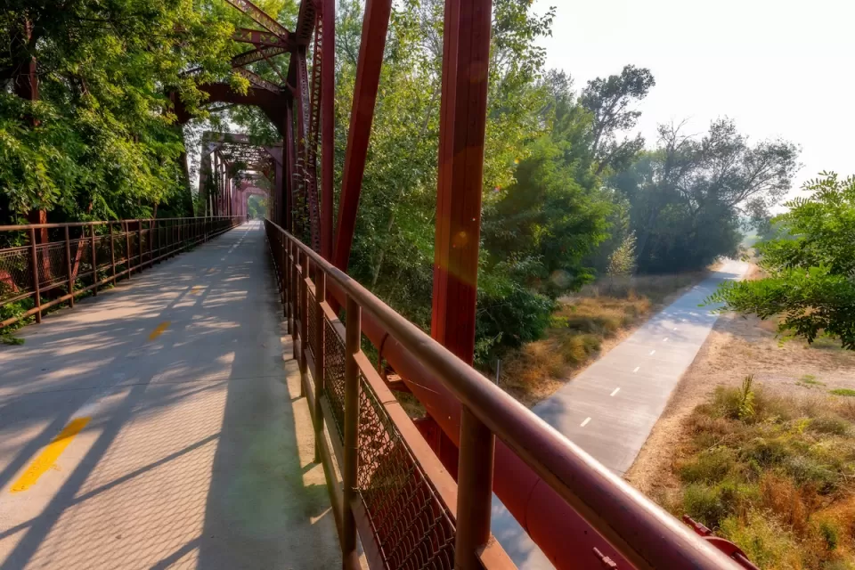 Bike bridge in Boise, Idaho.